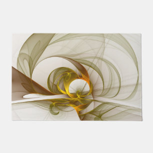 Modern Abstract Precious Metal Colours Fractal Doormat