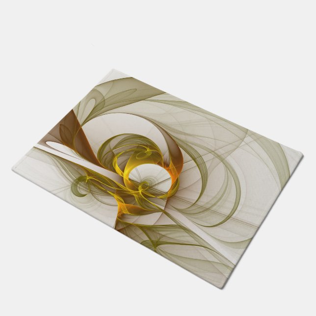 Modern Abstract Precious Metal Colours Fractal Doormat (Angled)