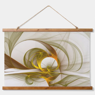 Modern Abstract Precious Metal Colours Fractal Hanging Tapestry