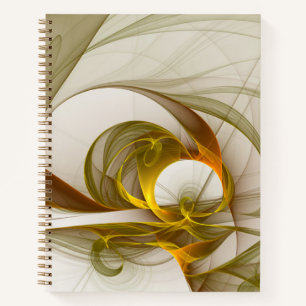 Modern Abstract Precious Metal Colours Fractal Notebook