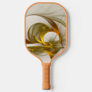 Modern Abstract Precious Metal Colours Fractal Pickleball Paddle