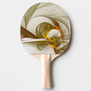 Modern Abstract Precious Metal Colours Fractal Ping Pong Paddle