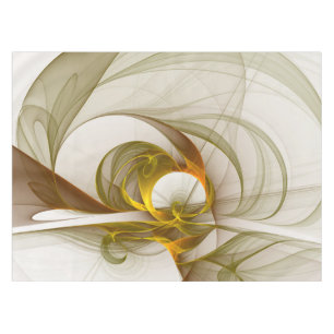 Modern Abstract Precious Metal Colours Fractal Tablecloth