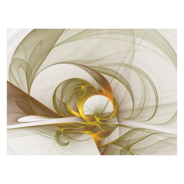 Modern Abstract Precious Metal Colours Fractal Tablecloth (Front (Horizontal))