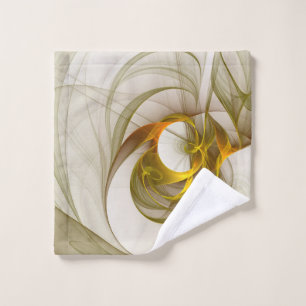 Modern Abstract Precious Metal Colours Fractal Wash Cloth
