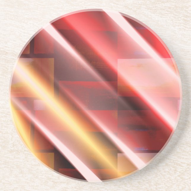 Modern Abstract Print Art Decor Digital Art Coaster (Front)