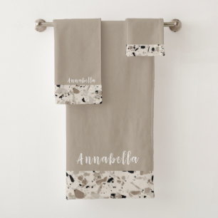 Modern Abstract print Bath Towel Set
