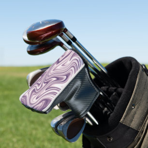 Modern Abstract Purple Liquid Marble Golf Head Cover