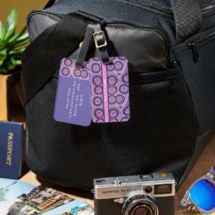 Modern Abstract Rainbow Custom Luggage Tag