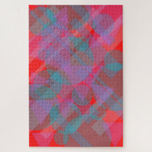 Modern Abstract Red 002 Jigsaw Puzzle
