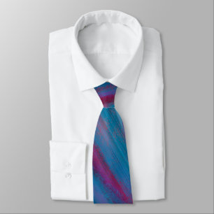 Modern Abstract Red and Blue Tie
