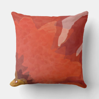 Modern Abstract Red Flower by RD Cushion