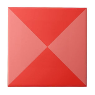 Modern Abstract Red Geometric Triangle Pattern Ceramic Tile