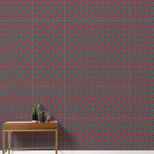 Modern Abstract Red Poppy Floral Pattern Wallpaper