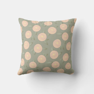 Modern Abstract Rose Botanical Cushion