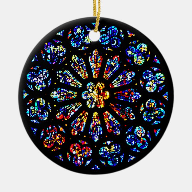 Modern/Abstract Rose Window Christmas ornament (Front)