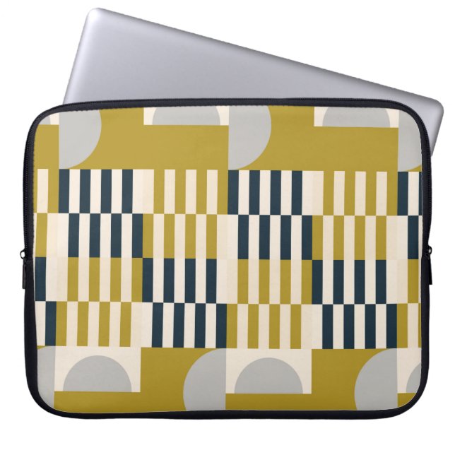 Modern abstract seamless geometric pattern with se laptop sleeve (Front)