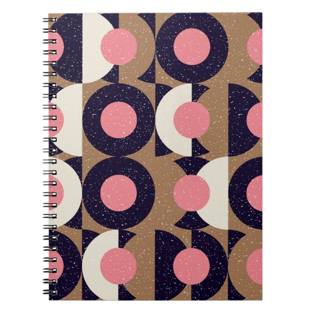 Modern abstract seamless geometric pattern with se notebook (Front)