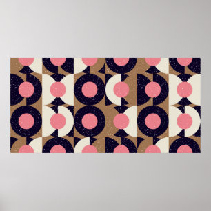 Modern abstract seamless geometric pattern with se poster