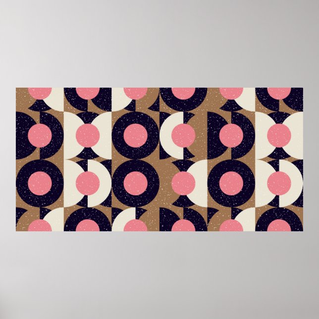 Modern abstract seamless geometric pattern with se poster (Front)