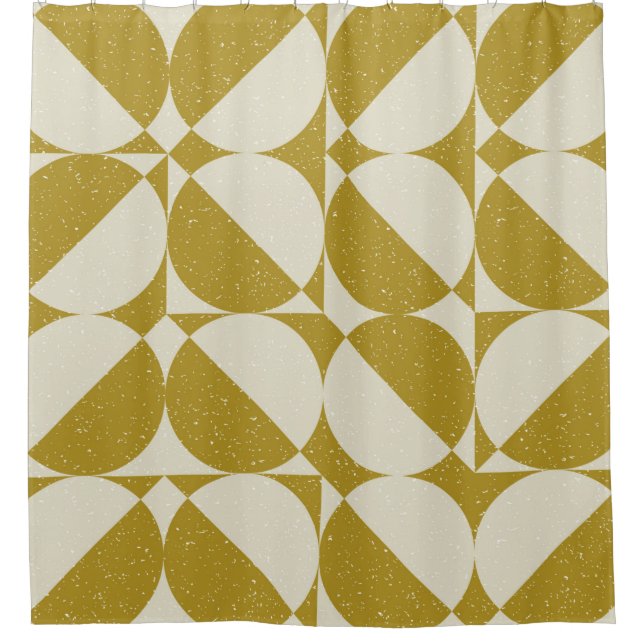Modern abstract seamless geometric pattern with se shower curtain (Front)
