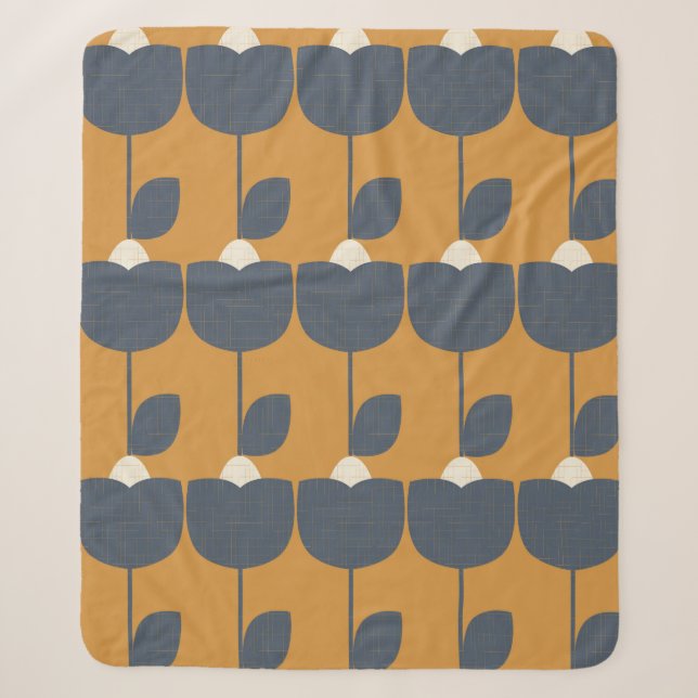 Modern abstract seamless geometric pattern with st sherpa blanket (Front)