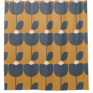 Modern abstract seamless geometric pattern with st shower curtain