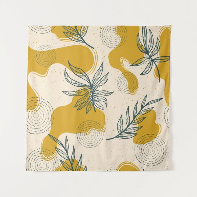 Modern abstract seamless pattern with hand drawn t tapestry (Front)