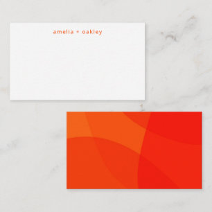 Modern Abstract Shape Orange Custom Gift Enclosure Card