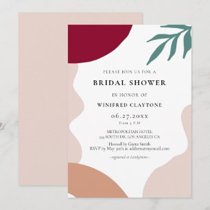 Modern abstract shapes Bridal shower Invitation