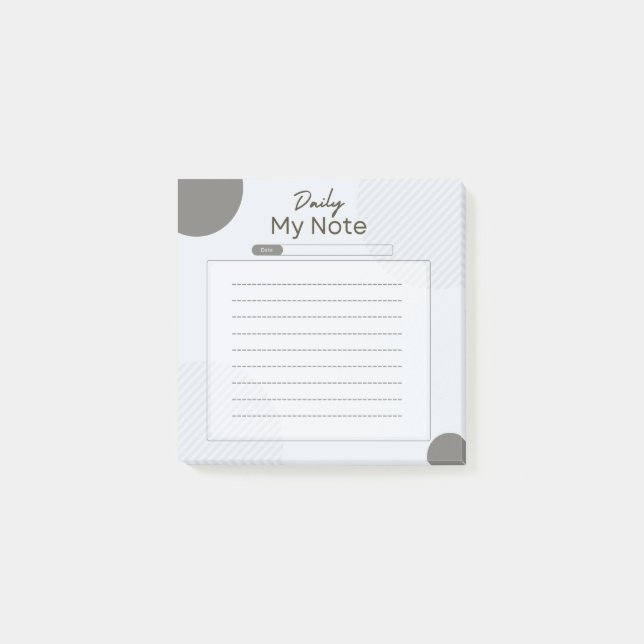 Modern Abstract Shapes Daily Planner Post-it Notes (Front)