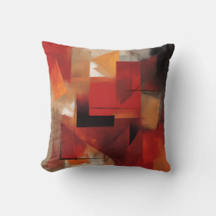 Modern Abstract Shapes Painting Colourful Art Cushion
