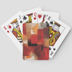 Modern Abstract Shapes Painting Colourful Art Playing Cards
