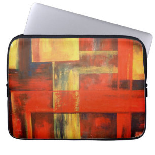 Modern Abstract Shapes Painting Laptop Sleeve