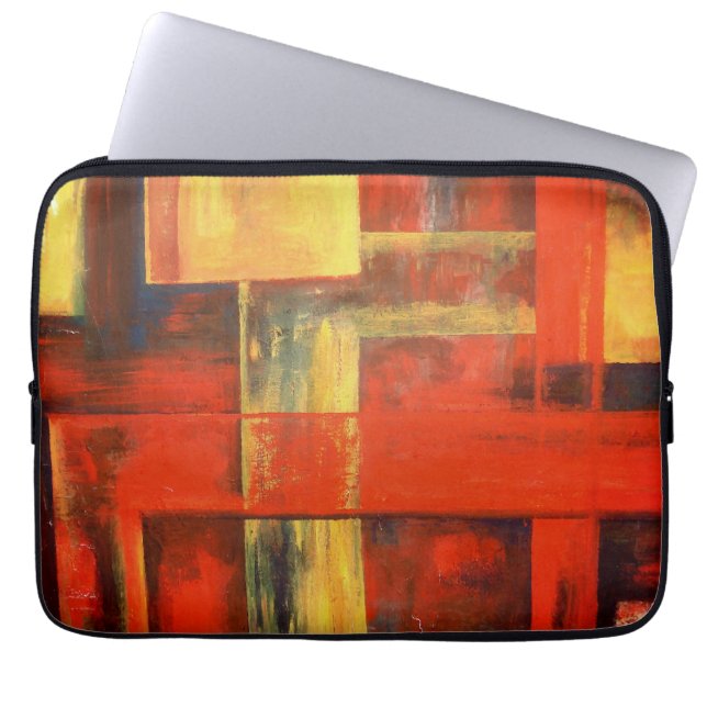 Modern Abstract Shapes Painting  Laptop Sleeve (Front)