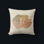 Modern Abstract Shapes Script Monogram  Cushion<br><div class="desc">Design features abstract shapes in rose gold,  terra cotta,  and blush with a dash of faux glitter,  and a whimsical script  Easily customise with monogram initials of choice.  Excellent gift idea for yourself and others.</div>