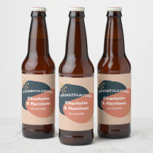 Modern Abstract Shapes Terracotta Navy Wedding