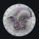 Modern Abstract Shy Fantasy Figure Fractal Art Dartboard<br><div class="desc">An elegant motif, unusual and with a restrained beauty.
But still striking and very decorative.
Abstract fractal art with bright colours.
Design for your dartboard and more.</div>