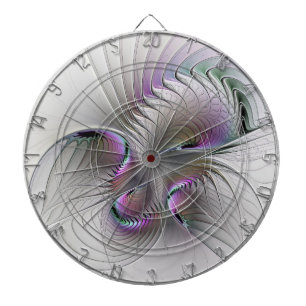 Modern Abstract Shy Fantasy Figure Fractal Art Dartboard