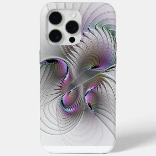 Modern Abstract Shy Fantasy Figure Fractal Art iPhone 15 Pro Max Case