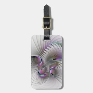 Modern Abstract Shy Fantasy Figure Fractal Art Luggage Tag