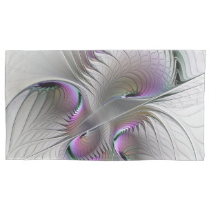 Modern Abstract Shy Fantasy Figure Fractal Art Pillowcase