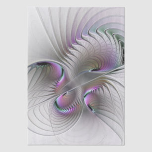 Modern Abstract Shy Fantasy Figure Fractal Art Tissue Paper