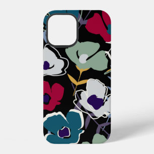 Modern abstract simple little flowers and leaves e iPhone 12 case
