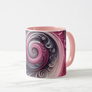 Modern Abstract Simple Swirling Pink and Purple Mug