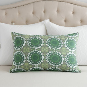 Modern Abstract Spring Green Floral Pattern Decorative Cushion