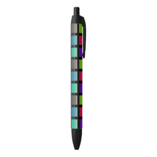 Modern Abstract Squares Pattern Black Ink Pen