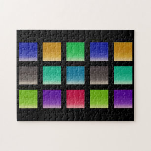 Modern Abstract Squares Pattern Jigsaw Puzzle