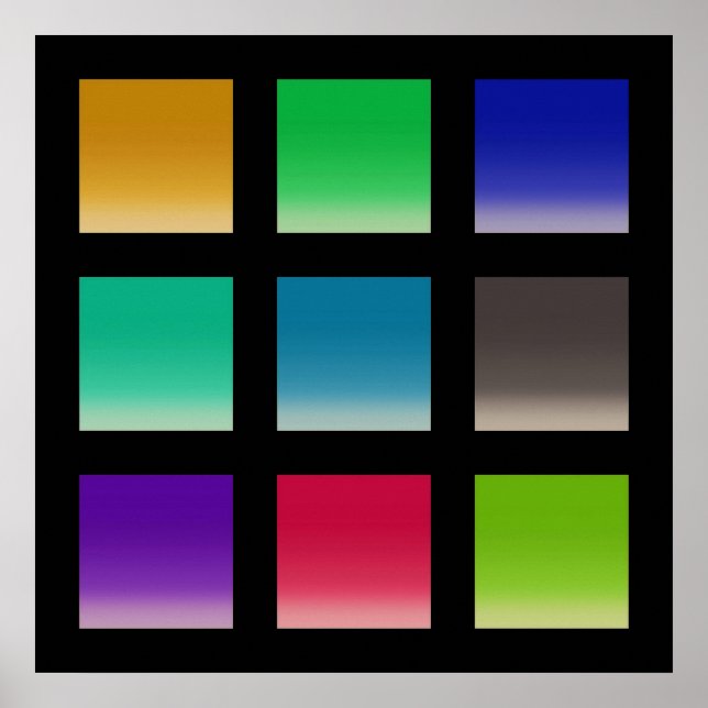 Modern Abstract Squares Pattern Poster (Front)