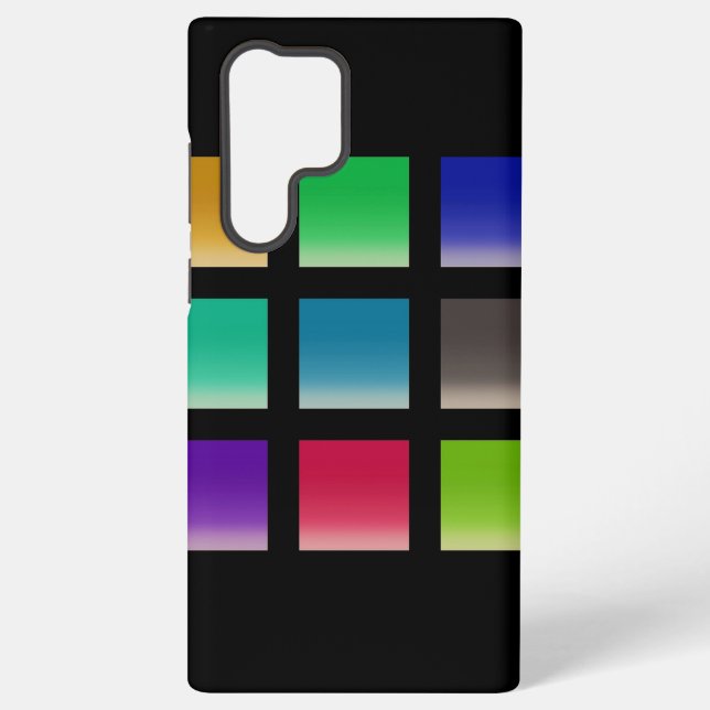 Modern Abstract Squares Pattern Samsung Galaxy S22 Ultra Case (Back)